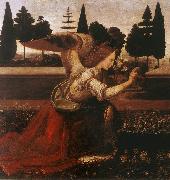 LEONARDO da Vinci Annunciation (detail) dg oil painting on canvas